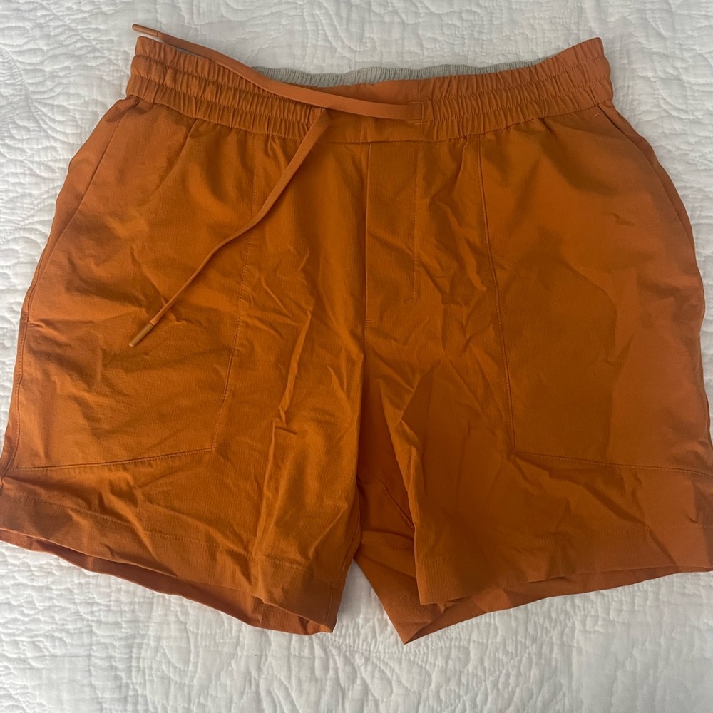 lululemon athletica Men's Vibrant Orange Athletic Shorts
